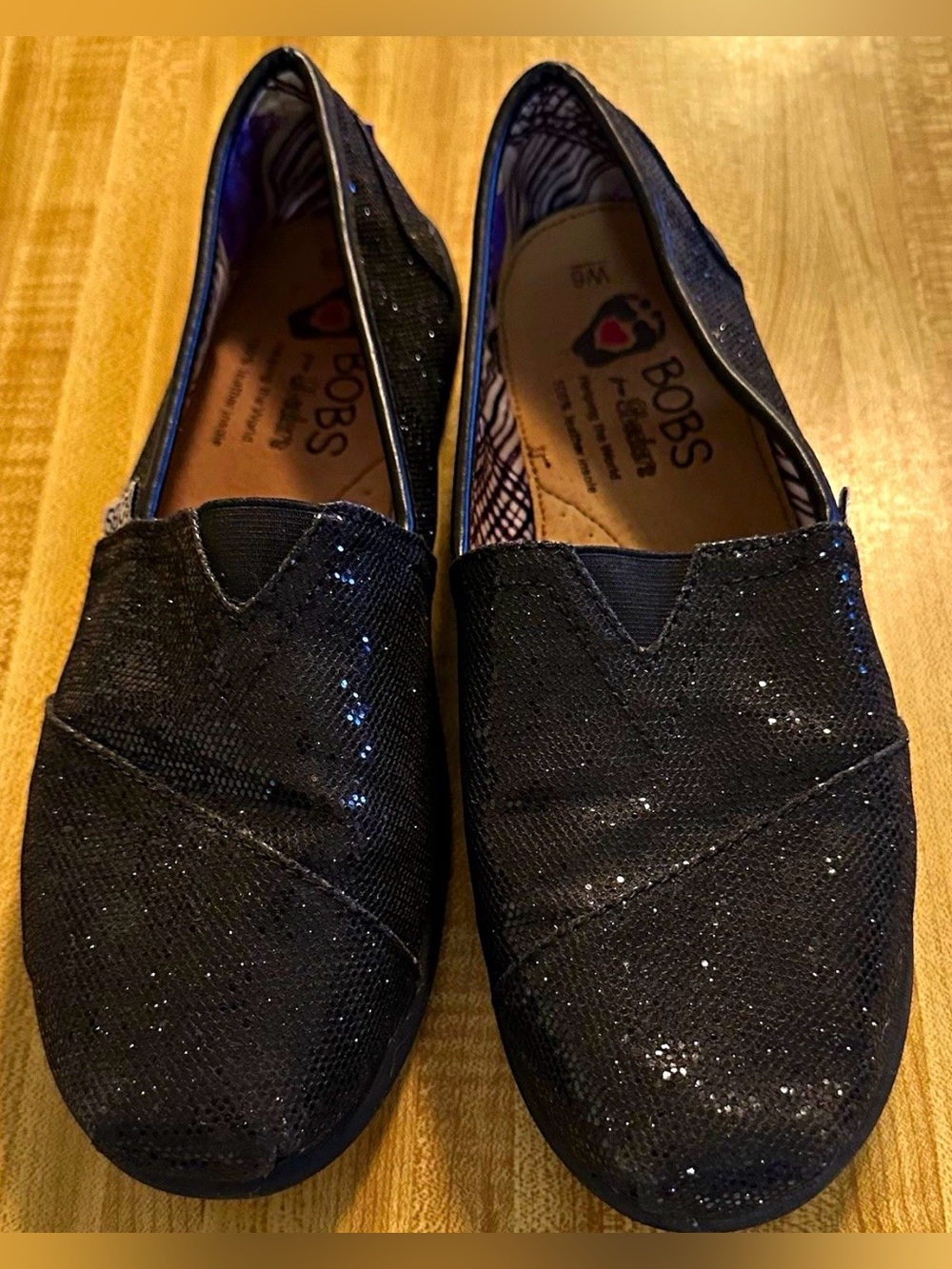 BOBS Sparkle Glitter Slip On Shoes
